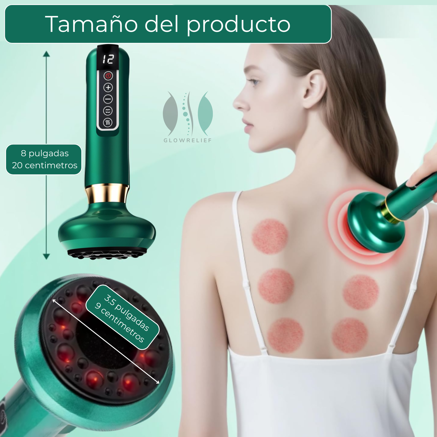 Masajeador de Ventosas con Calor Drenaje + Firmeza