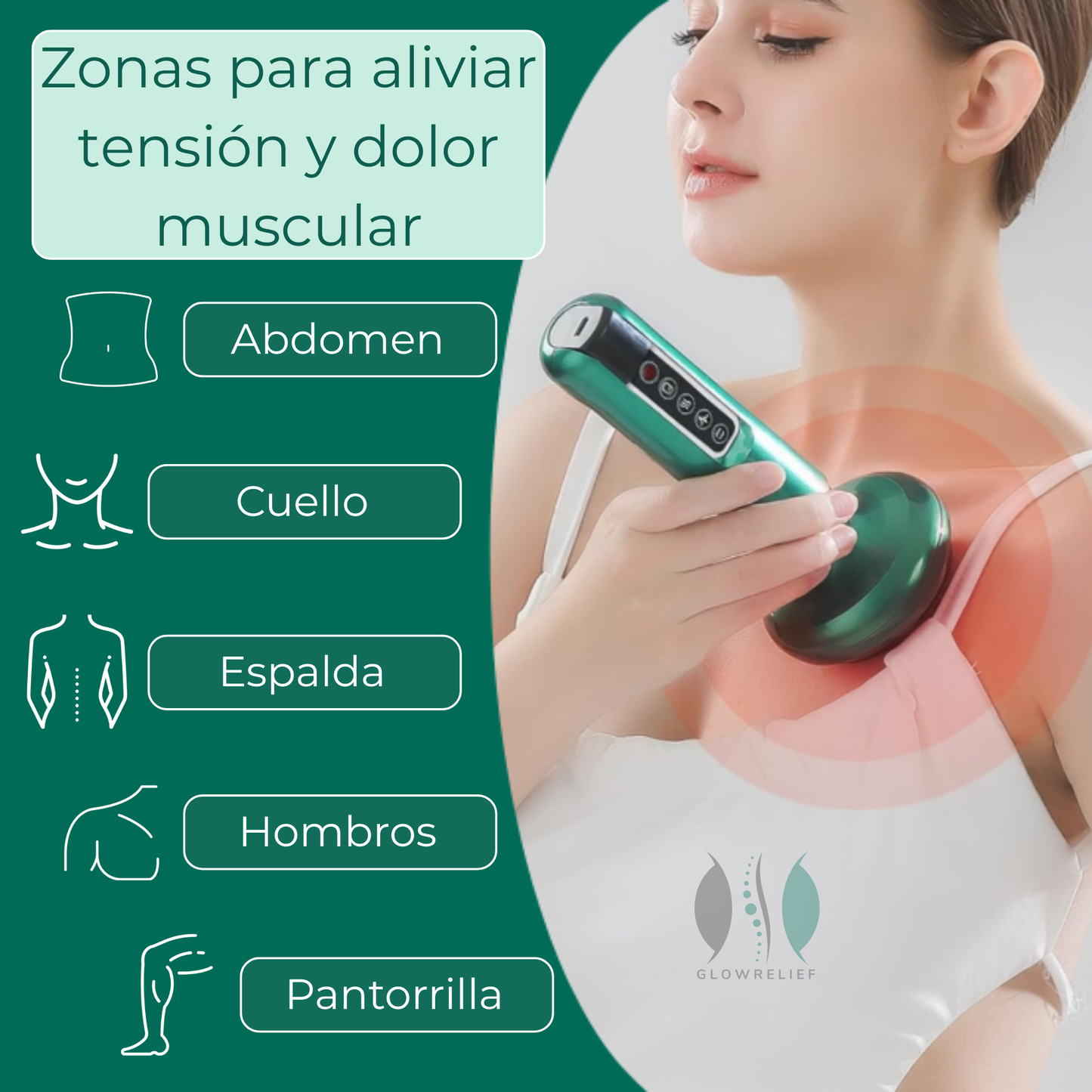 Masajeador de Ventosas con Calor Drenaje + Firmeza