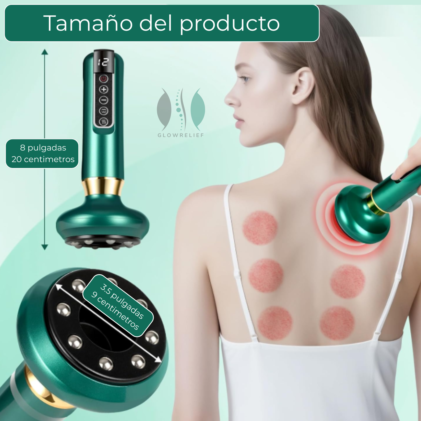 Masajeador de Ventosas con Calor Drenaje + Firmeza