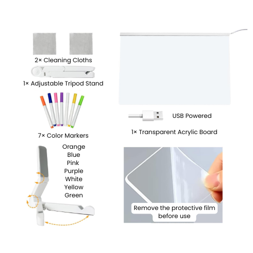 LED Acrylic Luminous Board – USB Powered