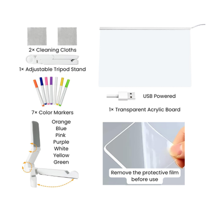 LED Acrylic Luminous Board – USB Powered
